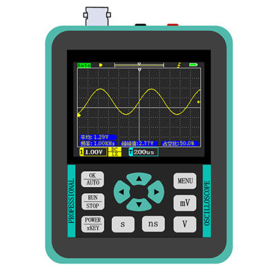 keykits- Handheld Mini Digital Oscilloscope with 2.4 Inches Color Screen 120M Bandwidth 500M Sampling Rate for Maintenance and DIY Electronic Test