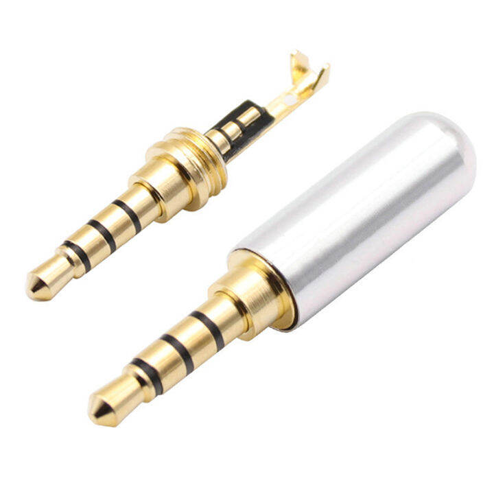 jiaoxing Headphone Jack Male Plug 3.5mm Audio Connector 4 Poles