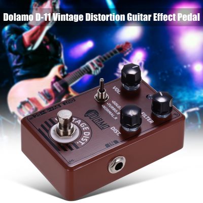 Dolamo D-11 Vintage Distortion Guitar Effect Pedal with Volume Filter and Distortion Controls True Bypass Design guitar parts Guitar Bass Accessories