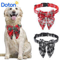 Doton Pet [ขายดีที่สุด] เครื่องประดับสัตว์เลี้ยงสร้อยคอลายสก๊อตรูปโบว์เกล็ดหิมะสำหรับสัตว์เลี้ยงขนาดเล็กกลางใหญ่สำหรับสุนัขแมวของขวัญคริสต์มาสสำหรับสัตว์เลี้ยง