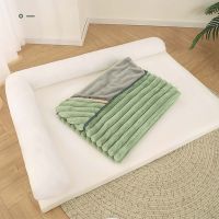 Large Dog Bed Removable Washable Sleeping Pad for Small Medium Big Dogs Mat Cats Winter Comfortable Bed with Double Pillow