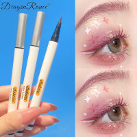 DragonRanee Liquid Eyeliner Pen Quick Dry Long-Lasting White Purple Black Brown Pink Color Non-Smudge Waterproof Eye Liner Pencil Eye Makeup