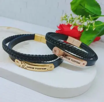 Jual Gelang kulit LV premium / Gelang fashion LV kulit premium