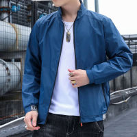 Lightweight jacket men fashion clothing thin slim casual jacket men streetwear Korean fashion coat stand collar er jacket