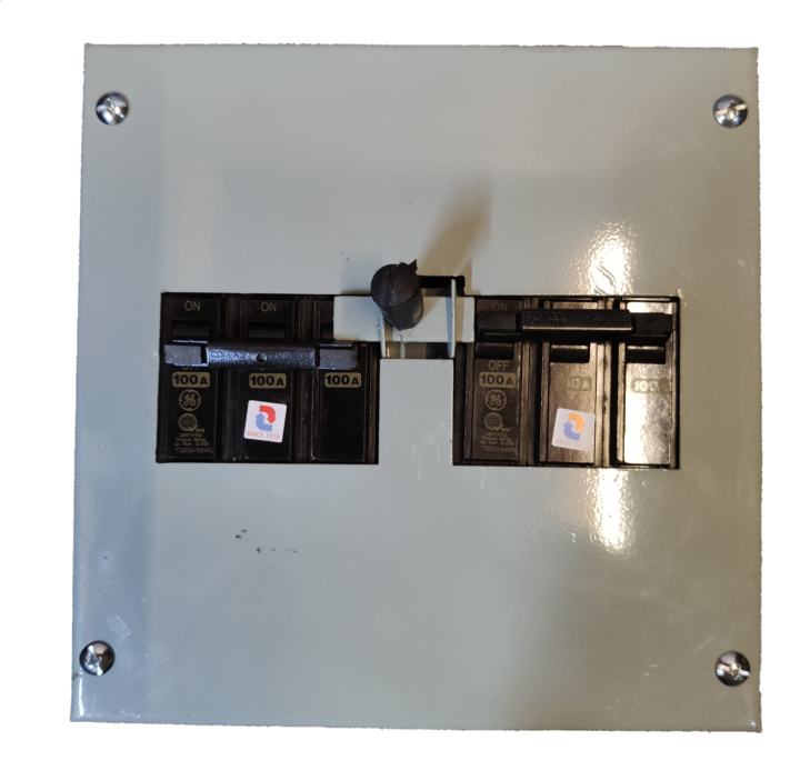MTS 100A 3 Pole Single Phase, Double Pole Double Throw GE Breaker TQC