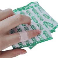 【LZ】☏₪∋  160 pçs/saco simples transparente band-aids impermeável respirável hemostática feridas adesivo bandagem tiras kit de primeiros socorros emergência