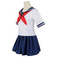 Yandere Simulator Ayano Aishi Cosplay Costumes Game Anime Girls JK Uniform Outfit Sailor T-Shirt With Skirt Black Wigs Set Party