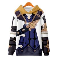 Genshin-Sudadera con capucha de Albedo 3D para hombre y mujer, traje de otoño con capucha, ropa deportiva juvenil Kawaii de Japón, novedad de 2021