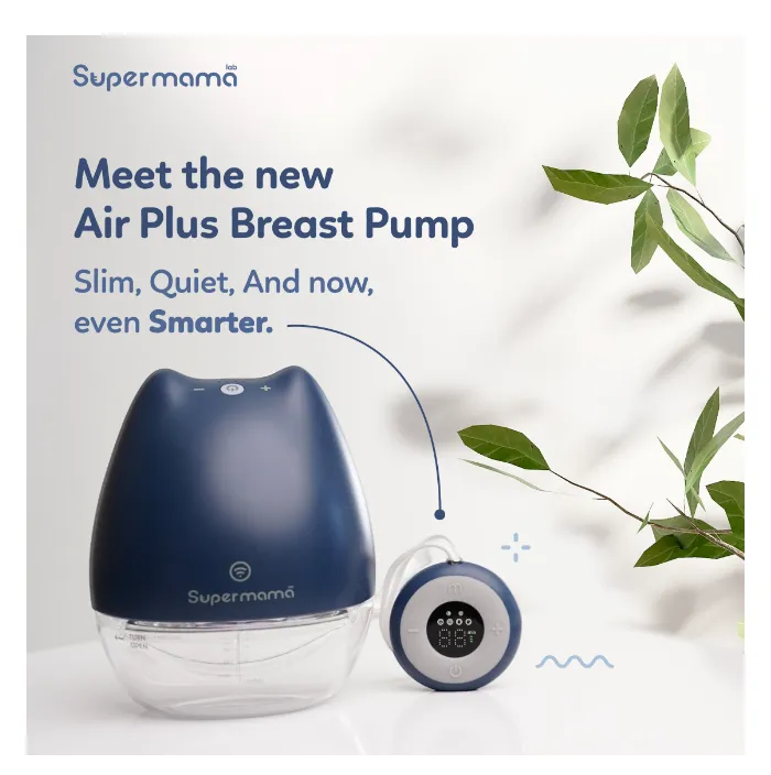 Supermom Wearable Electric Breast Pump, Hands Free w/ 3 Modes & 9 Level