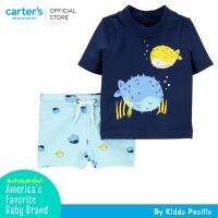 CarterS Swim Short Sleeve+Pants 2Pc Fishy L8 คาร์เตอร์เสื้อผ้าชุดว่ายน้ำเซท 2 ชิ้น