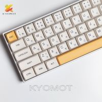 KYOMOT กุญแจนมน้ำผึ้งสีขาว140ตัวครอบปุ่มคีย์บอร์ดเกาหลี N PBT XDA โปรไฟล์สำหรับเชอร์รี่สวิตช์ MX IKBC Ducky คีย์บอร์ดแบบกลไก