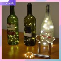 YESMILE แฟชั่น มัลติฟังก์ชั่น อุปกรณ์เทศกาล ทองแดง รูปร่างจุก จุกไวน์ LED ไฟขวดไวน์ ตกแต่งงานปาร์ตี้สตริง โคมไฟประดับดาว