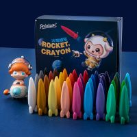 12/24/36 Color Rocket Modeling Crayon Set Childrens Graffiti Painting Wash Does Not Dirty Hands Oil Painting Stick Art Supplies