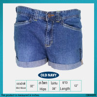 USED Old Navy - Denim Roll Up Shorts | กางเกงยีนส์ขาสั้น เอวปกติ พับขา กางเกงสาวอวบ สายฝอ สาวอวบ แท้ มือสอง
