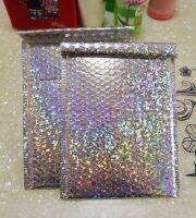 HOT TIQAIASGOP 105 10ชิ้น/ล็อตขนาดใหญ่ Sliver เลเซอร์ Wrap Glitter Metallic Bubble Mailer กระเป๋าของขวัญกระเป๋าอลูมิเนียมฟอยล์ซีล Bubble Envelope ของขวัญกระเป๋า