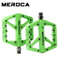 MEROCA แป้นถีบจักรยานแป้นเหยียบไนล่อนไฟเบอร์สำหรับ MTB อุปกรณ์รถจักรยานน้ำหนักเบาขนาดใหญ่พิเศษกันลื่น