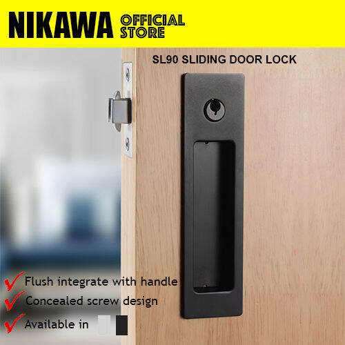 NIKAWA SL90 Sliding Door Lock for Pocket Door, Flush Door Lazada