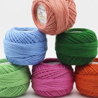 50g Lace Thread 39colors DIY Colorful Thin Lace Yarn Crochet Yarn 100% Cotton Yarn Hand Knitting Thread Sewing Machine Line Knitting  Crochet