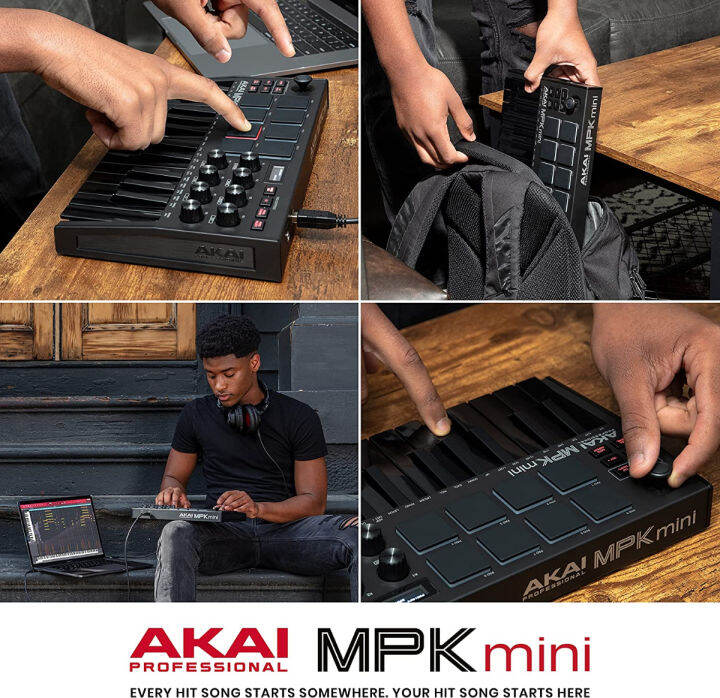 akai-professional-mpk-mini-mk3-25-key-usb-midi-keyboard-controller-with-8-backlit-drum-pads-8-knobs-and-music-production-software-included-black