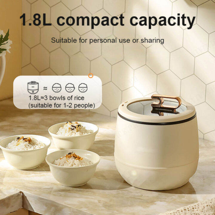 VIVINICE Smart Mini Rice Cooker Stiddy Bear Rice Pot Compact Cooker 1.8L Compact Capacity for