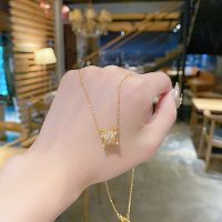 [COD] Ins style all-match geometric zircon necklace womens new temperament clavicle chain niche fashion