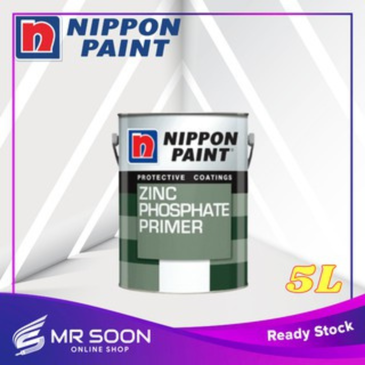 NIPPON PAINT Zinc Phosphate Primer 5L /Zinc Chromate/Undecoat Besi ...