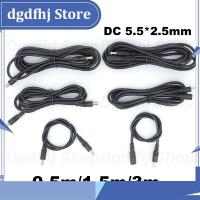 Dgdfhj Shop DC male to male female power supply connector Extension Cable 18awg wire Adapter 19v 24v for strip camera 5.5X2.5mm 0.5/3/1.5m