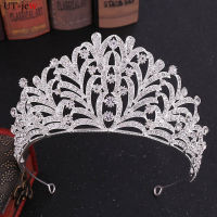 มงกุฎเจ้าสาว,มงกุฎเจ้าหญิง Rhinestone Leaf Tiara มงกุฎราชินี เครื่องประดับผมผู้หญิง/มงกุฎนางงาม