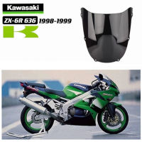 FOR KAWASAKI ZX6R 636 1998-1999 MOTORCYCLE RETROFITTED WITH FRONT WINDSCREEN, HIGH WINDSHIELD, WEATHERGLASS, DEFLECTOR