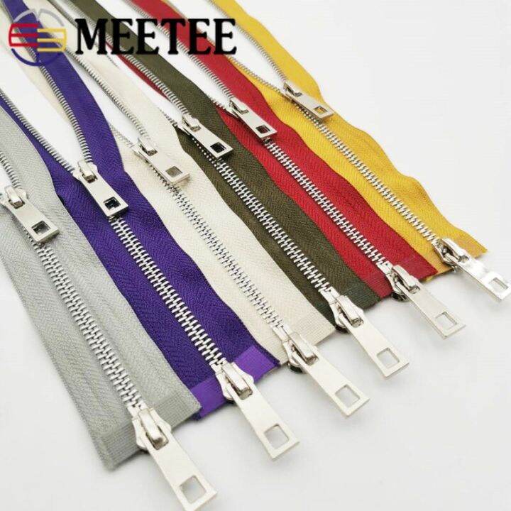 meetee-1pc-80-100-120cm-5-auto-lock-metal-zipper-double-slider-zippers-for-jackets-coat-repair-kit-zips-diy-bag-sew-accessories-door-hardware-locks-f