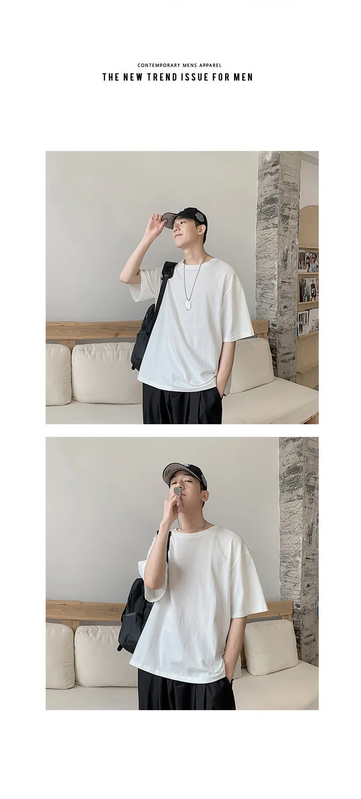 t shirt Men White and Black Short Sleeve Oversize Harajuku Style Summer  tshirts Plain t-shirts Korean Clothes Fashion Tops | Lazada Singapore