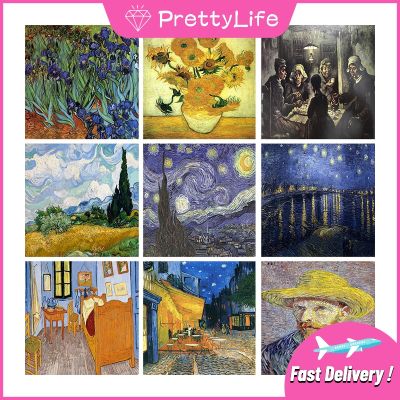【PL】painter Vincent Van Gogh Series 5D DIY ภาพวาดเพชรเต็มรูปแบบรอบเพชร Rhinestone Home Wall Decoration