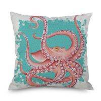 【CW】 Colored octopus short plush Polyester Throw Cover style 5