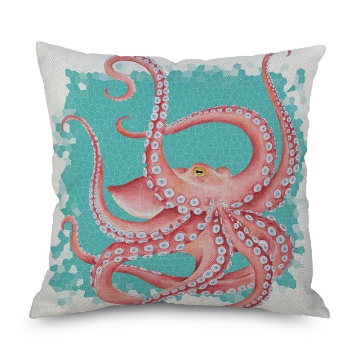 cw-colored-octopus-short-plush-polyester-throw-cover-style-5