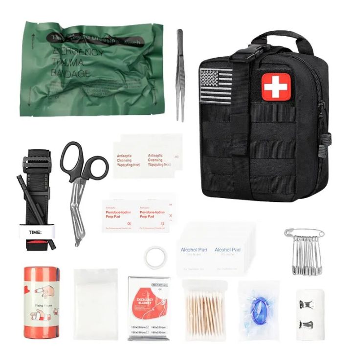 Black Black First Aid Kits Tactical Trauma Kit Emergency First Aid Stop ...