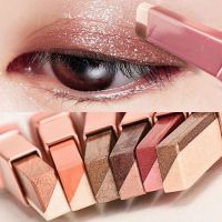 สองสี Glitter อายแชโดว์ Stick Matte Eyeshadow Makeup กันน้ำสองสี Glitter เครื่องสำอางความงามแต่งหน้าเครื่องมือ