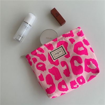 【CC】 Pink Leopard Print Women  39;s Ladies Small Clutch Purse Handbags Schoolgirl  39;s Storage