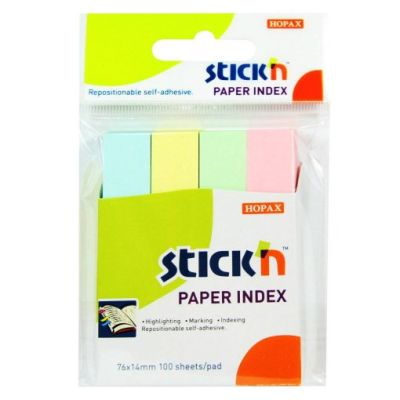 Stickin กระดาษอินเด็กซ์#21065 ขนาด 76×14 มม. (4 สี/แพ็ค) คละสีพาสเทล