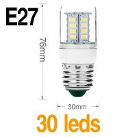 【✔In stock】 yuanbianr929269 ไฟสปอตไลท์เทียนโคมระย้า Led 220ดวงไฟ Led โคมไฟ Smd5730หลอดไฟ Led 30 36 56 72 89leds E14 E27