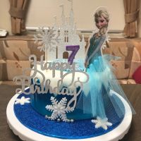 【YF】 Decoration Frozen Toppers Flag for Baby Shower Happy Birthday Supplies