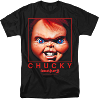 เด็กเล่น 3 - Chucky ฝ้ายแขนสั้นคอกลมเสื้อยืดคุณภาพสูง