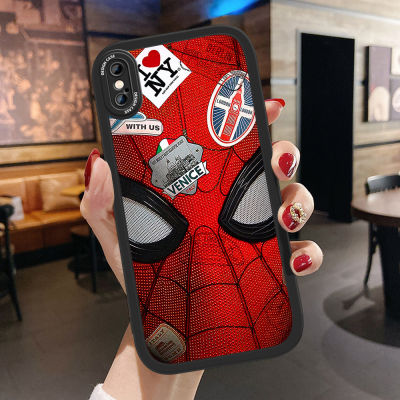 เคสโทรศัพท์สำหรับ iPhone X XR XS Max SE 2020 SE 2022เคสนิ่มหนังการ์ตูนสไปเดอร์แมน