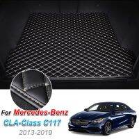 เสื่อท้ายรถทำจากหนังสำหรับ Mercedes-เบนซ์ CLA Class C117 2013-2019พรมเช็ดเท้าท้ายรถด้านหลังพรมสำหรับรถยนต์อุปกรณ์เสริมไลเนอร์กระบะ