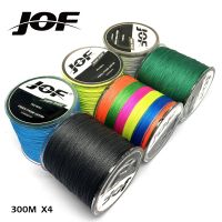 JOF 300เมตรสายการประมง PE ถักเปีย4เส้น10LB เพื่อ80LB M Ultifilament สายการประมงตกปลาอุปกรณ์ตกปลาเชือกสาย