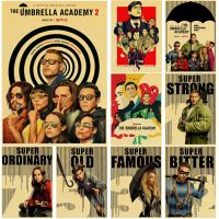 The Umbrella Academy Retro โปสเตอร์ Kraft Wall Canvas ภาพวาดคุณภาพสูงสำหรับตกแต่งบ้าน Wall Decor-ซื้อ3แถม4