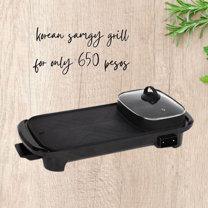 Korean Hot Pot and Grill Fire Adjustment Electric Barbecue Stove Indoor