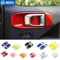 MOPAI Car Inner Door Handle Bowl Decor Cover Stickers for Jeep Wrangler JL 2018+ 2 Door Accessories for Jeep Gladiator JT 2018+