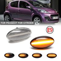 【CW】For Peugeot 307 206 407 107 607 Citroen C1 C2 C3 C7 2 Pieces Led Dynamic Side Marker Turn Signal Light Sequential Blinker Light