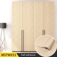 PVC Waterproof Self Adhesive Wallpaper Roll Furniture Cabinets Vinyl Contact Wall Paper Film Wood Grain Stickers For Home Decor