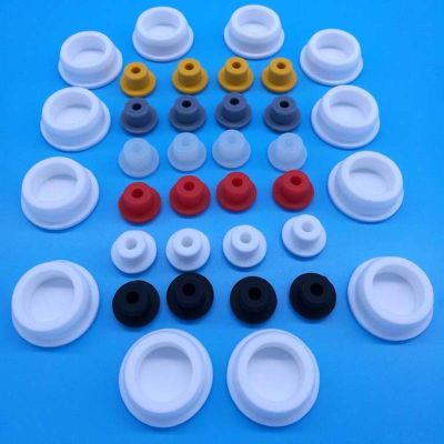 Bore 15-48.5Mm Round Silicone Rubber Seal Hole Plug Blanking End Caps Seal T Type Stopper Hitam/Putih/Merah/Kuning/Abu-abu/Hijau/Biru